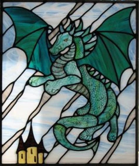 Stained Glass Dragon Pattern