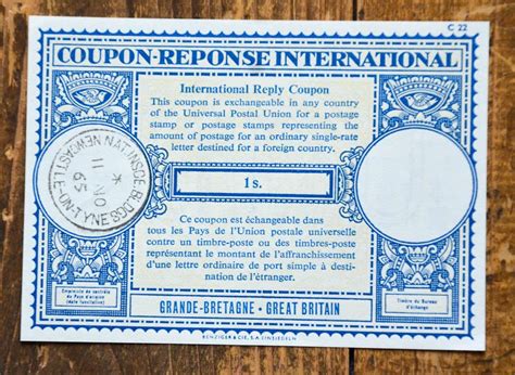 Collection Of 4 International Reply Coupons Issued In Great Britain By