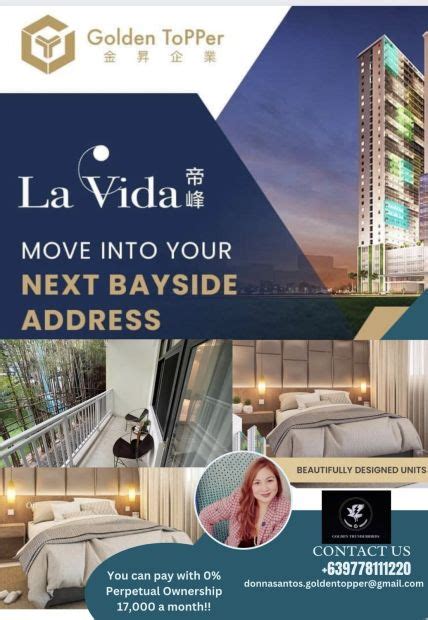 1 Bedroom Condominium For Sale At La Vida Pasay City Metro Manila