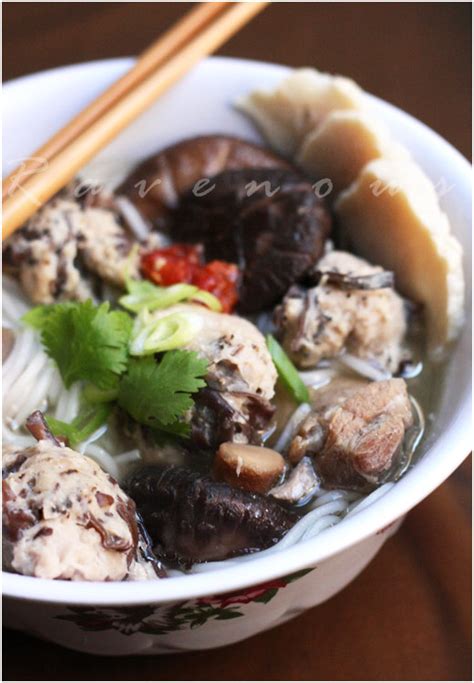 Bun Moc Vietnamese Pork And Mushroom Noodle Soup