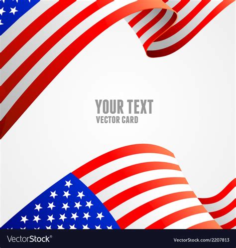 American Flag Border Royalty Free Vector Image