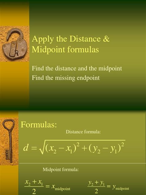 Applying Distance And Midpoint Formulas Examples Of Finding Distances