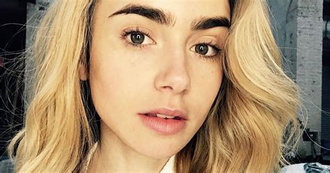 Lily Collins Instagrams Brunette Hair Again Teen Vogue