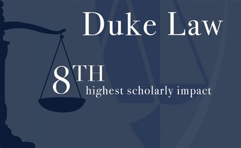 Duke Law School Has One Of The Highest Scholarly Impacts In The Country