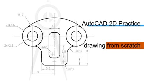 2d Autocad Practice Drawing With Annotations From Scratch Dezign Ark
