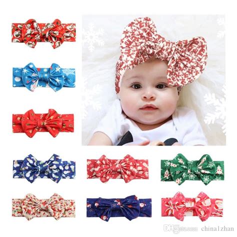 Baby Girl Headband Printed Bow Hairbands Infant Toddler Headwraps