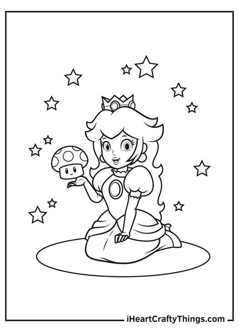 Princess Peach Coloring Pages Super Mario Coloring Pages Coloring