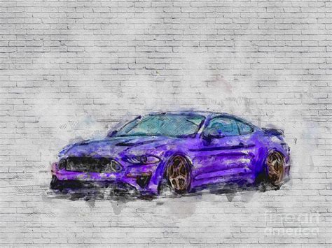 Ford Mustang 2018 Low Rider Purple Sports Coupe American Cars Ecoboost