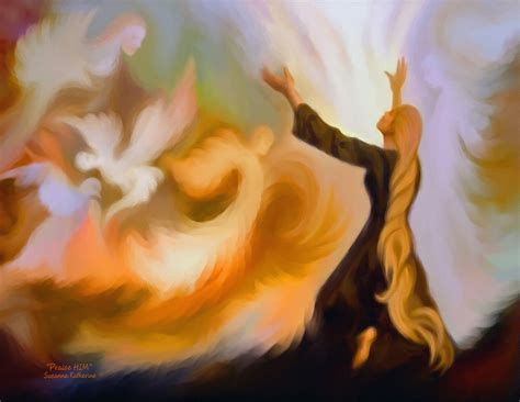 Painting Of Woman Praising God 2 Worship Art Prophetic Painting
