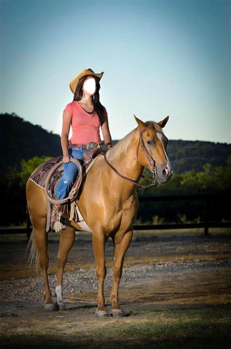 Cowgirl On Horseback Faceinhole