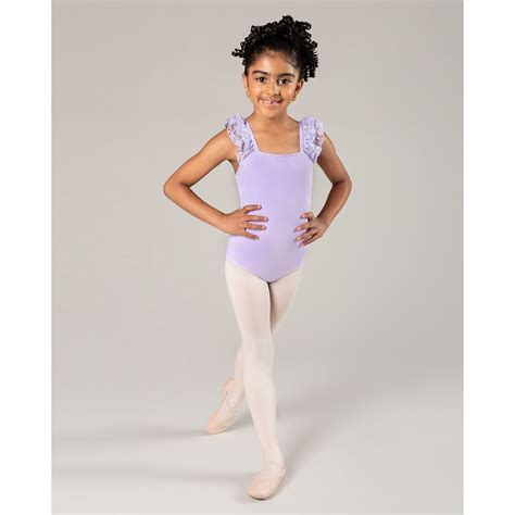 Energetiks Girls Ruby Leotard With Flutter Detail Icl38l The