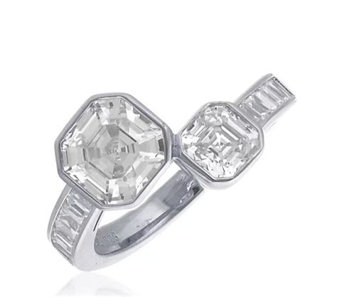 Outlet Diamonique By Tova 293 Ct Tw Asscher Cut Sterling Silver Qvc Uk