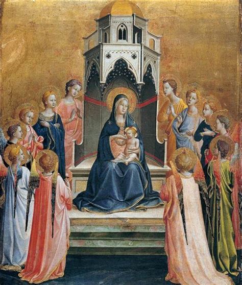 Virgin And Child Enthroned With Twelve Angels C1430 Fra Angelico