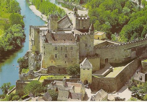An Aerial View Of A Castle And River