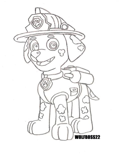 Bathroom google classroom chaseloring page paw patrol marshall. Paw Patrol Coloring Pages Marshall And Firetruck ...