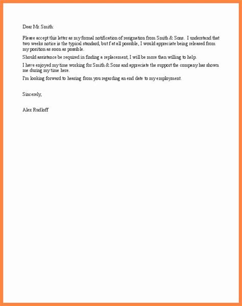 Resignation Letter Short Notice Beautiful 8 Example Of Resignation