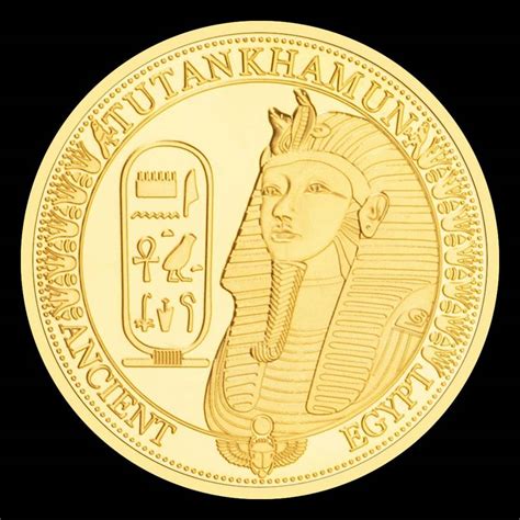 Pharaoh Of Ancient Egypt Tutankhamun Collectible Golden Plated Souvenir