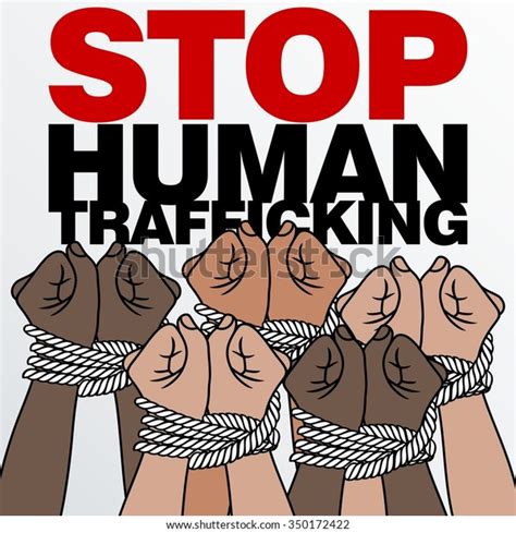 Human Trafficking Vector Template Stock Vector Royalty Free