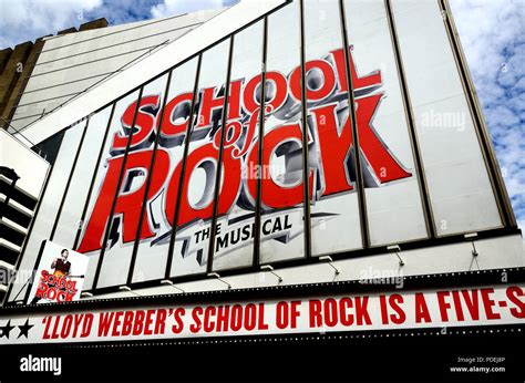 School Of Rock Musical Andrew Lloyd Webber At The Gillian Lynne