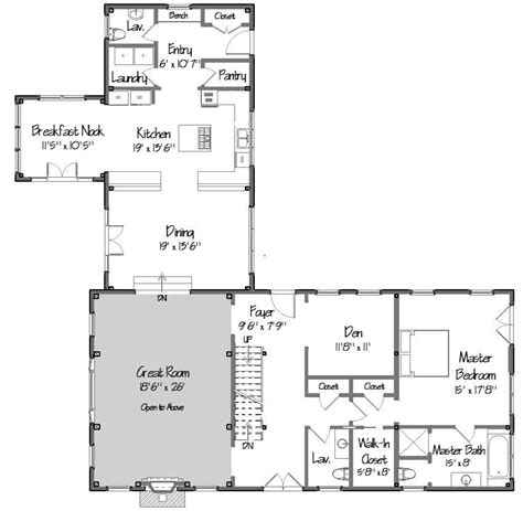 This olde florida courtyard style house plan is part of our energy efficient house plan collection.the handsome metal roof and shutters present a classic florida style.marvelous views start right at the. L Shaped Floor Plan Advantages | L shaped house plans, Floor plans, Barn house plans