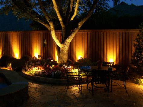 Led Landscape Lighting Uplighting Lights Aimed Upward To Create A