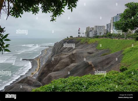 Seaside Of Miraflores In Lima Capital Of Peru Stock Photo Alamy