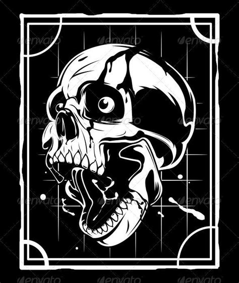 Black And White Skull By Persetan2 Graphicriver