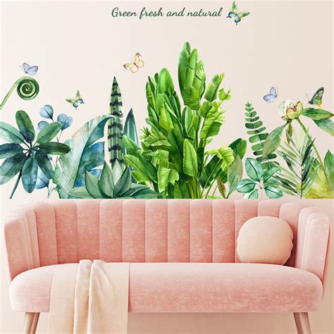 Nordic Plant Potted Green Wall Stickers 3d Wall Stickers
