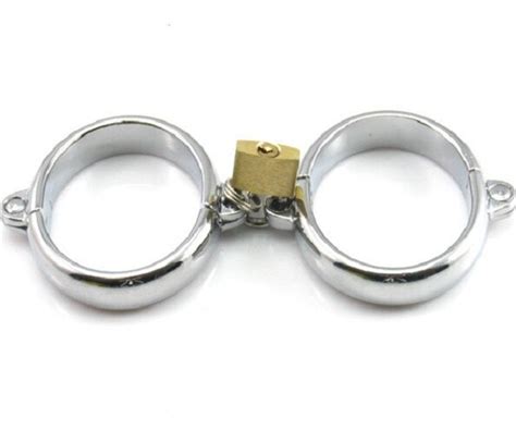 Stainless Steel Fun Handcuffs Adult Sex Toy Pretend Play Silver Metal
