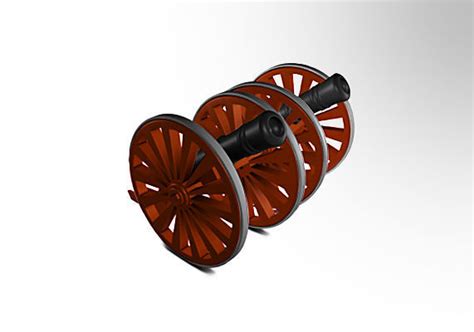 Ac Dc Cannon Miniature 3d Printable Model Cgtrader