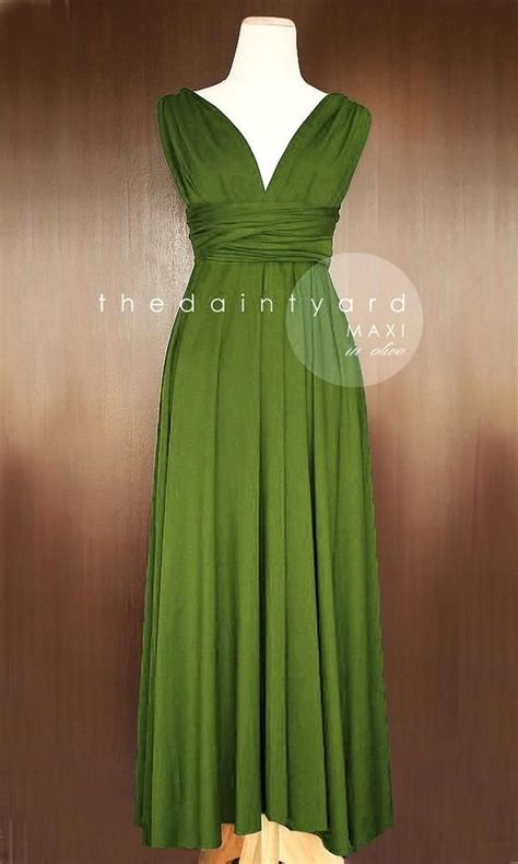 TDY Olive Maxi Infinity Dress Bridesmaid Dress Convertible Etsy