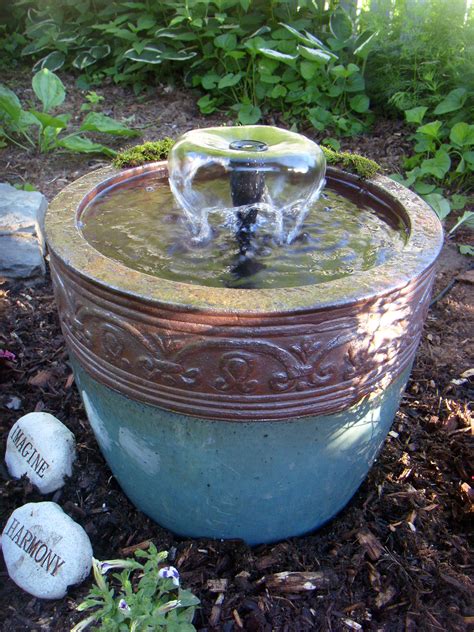#DIY flower pot fountain $20 pump kit from Lowes, $16 pot from Ocean