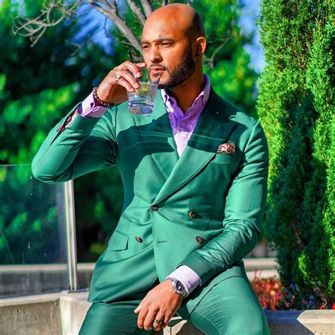 You know you look good, you feel good, and people will notice. Custom money green double-breasted suit | Mens fashion ...