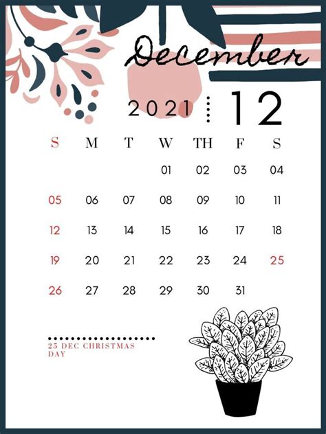 42 Free Printable December 2021 Calendars For Your Office December
