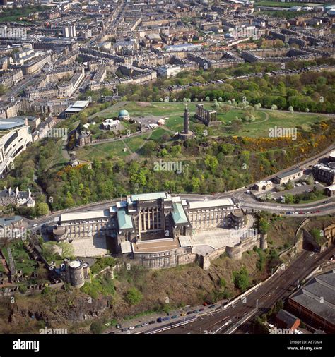 St Andrews House Calton Hill Edinburgh Scotland Aerial View Stock Photo