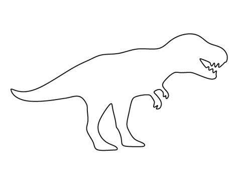 Printable T Rex Template Dinosaur Outline Dinosaur Template