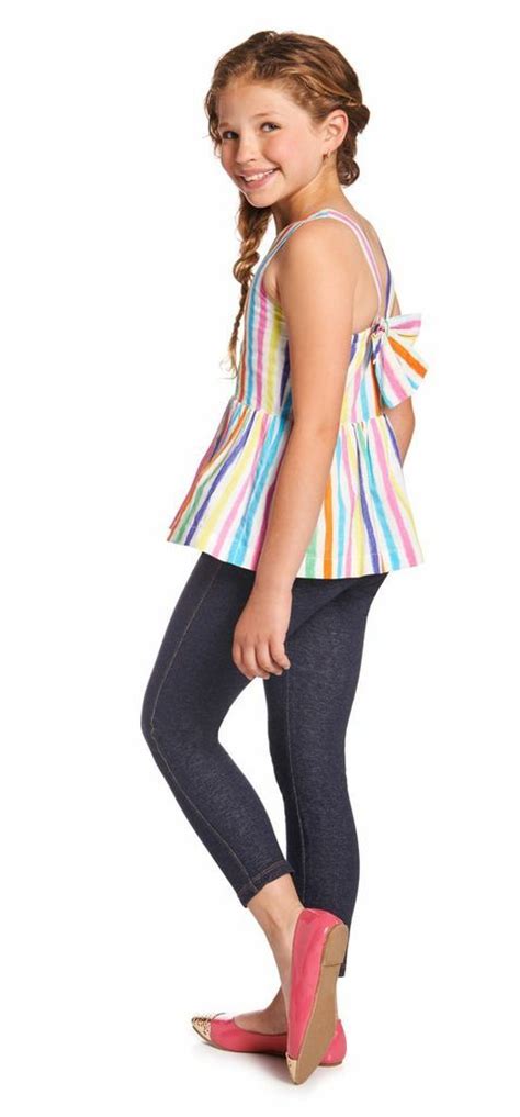 COLOR STRIPE SWEET OUTFIT Our Poplin Tank And Denim Jegging Combo Creates An Outfit That Looks