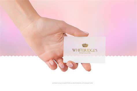 The hand, which is played with first, and the foot, which is played after. Female Hand with a Horizontal Business Card Mockup | Maquette.
