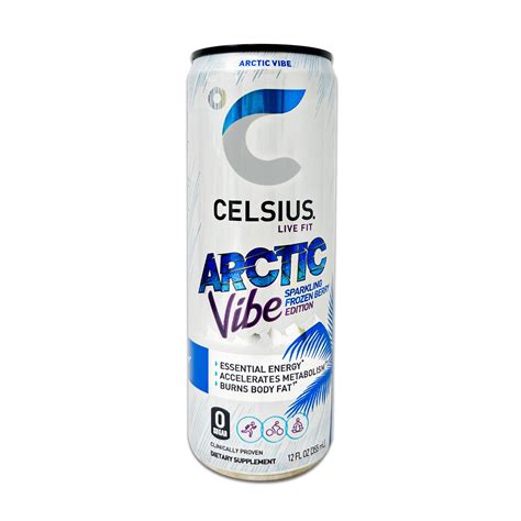 Celsius Energy Drink Sparkling Arctic Vibe 355ml 12 Fl Oz Coco