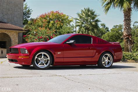 Red Ford Mustang Gt Ccw Sp500 Forged Wheels Ccw Wheels