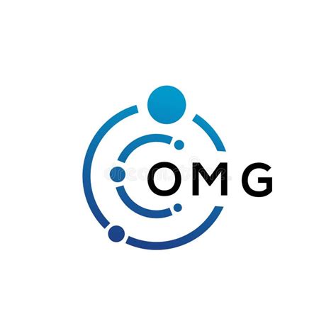 Omg Letter Technology Logo Design On White Background Omg Creative