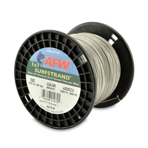 American Fishing Wire Surfstrand Bare 1x7 Stainless Steel Leader Wire