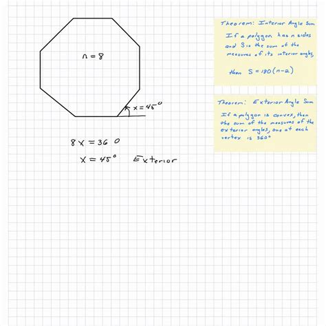 Solvedfind The Measures Of Each Exterior Angle And Each Interior Angle