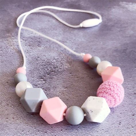 Silicone Teething Necklace Nursing Necklace Rebecca Etsy