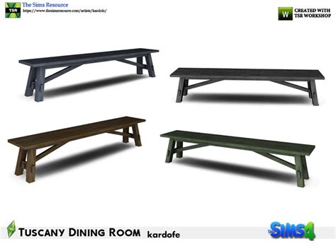 The Sims Resource - kardofe_Tuscany Dining Room_Bench
