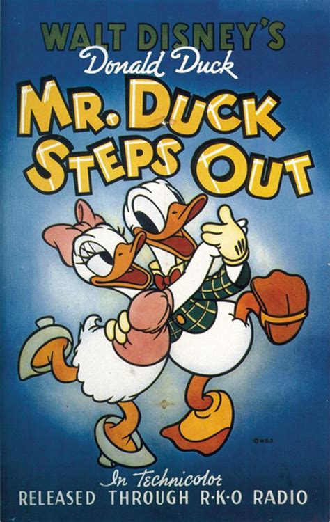 Mr Donald Duck Steps Out 1940 Disney Vintage Cartoon Poster Etsy In