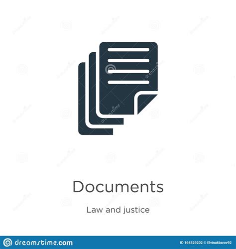 Documents Icon Vector. Trendy Flat Documents Icon From Law And Justice Collection Isolated On ...