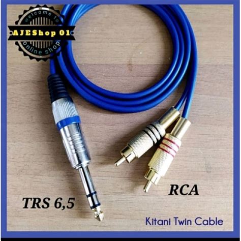 Jual Kabel Audio Rca Male To Jack Akai Stereo Trs Mm Shopee