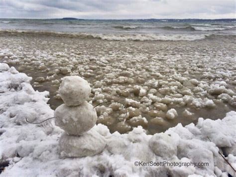Ice Balls On Lake Michigan Appear Near Traverse City Strange Sounds
