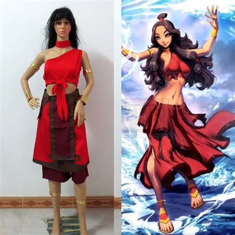 Hot Anime Katara Cosplay Costume From Avatar The Legend Of Korra Katara Custom Made Full Set